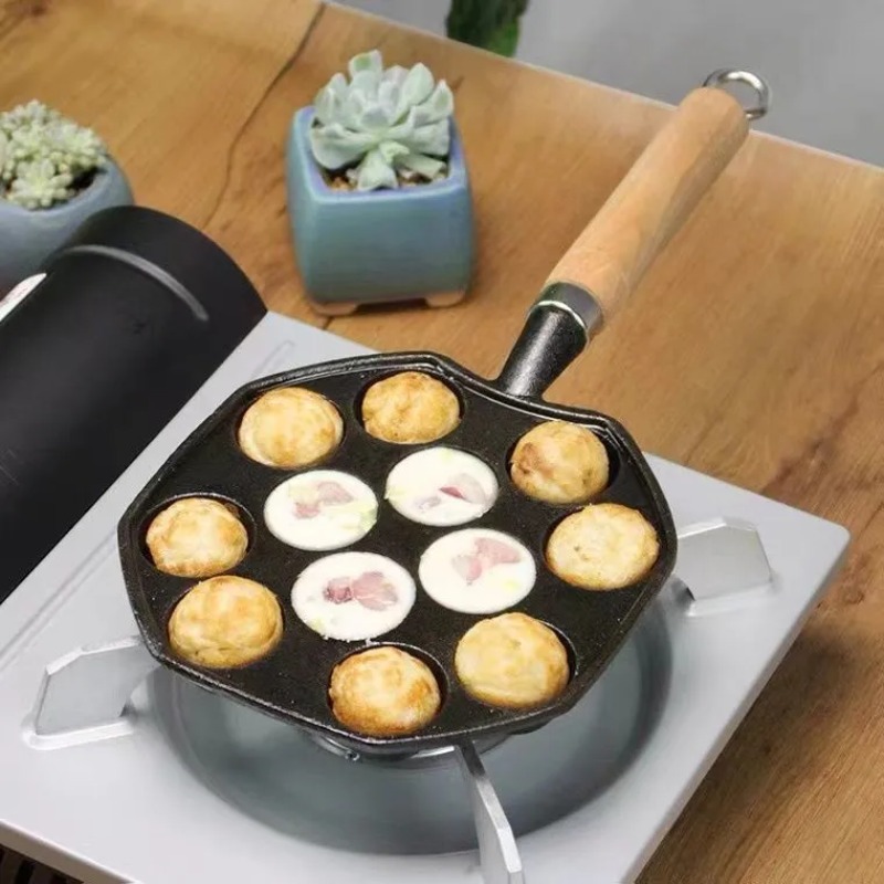 Takoyaki Pan Cast - Baking Takoyaki panci hadiah 14 lubang,
