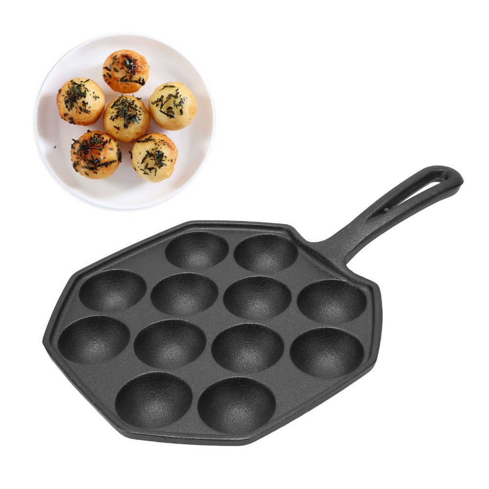 Takoyaki Pan Cast - Wajan Penggorengan Telur Besi Cor Anti