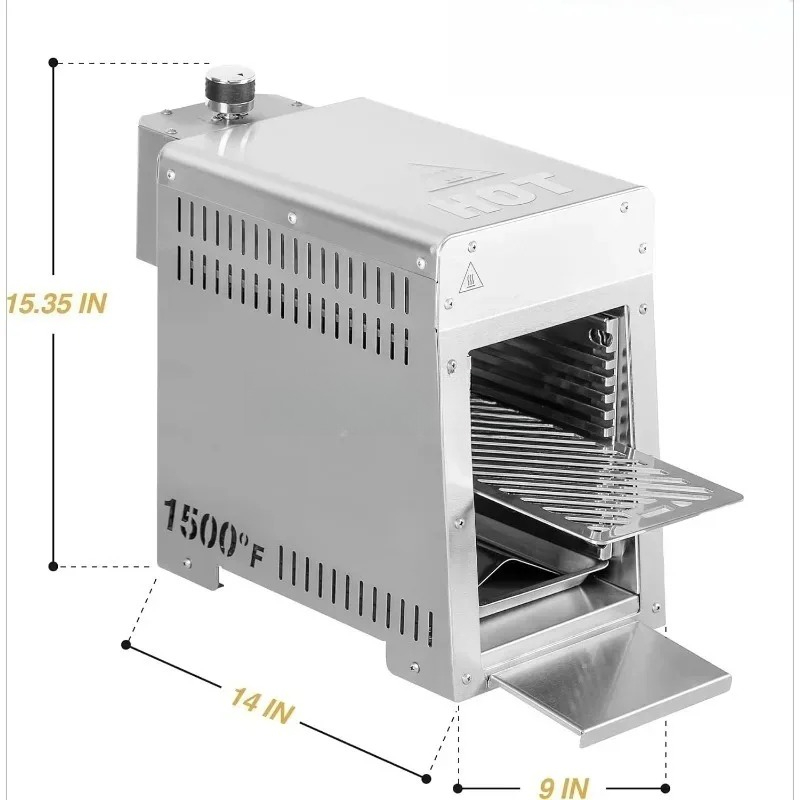 Home Cooking Steak - Pemanggang Gas Portabel Stainless Steel 1500