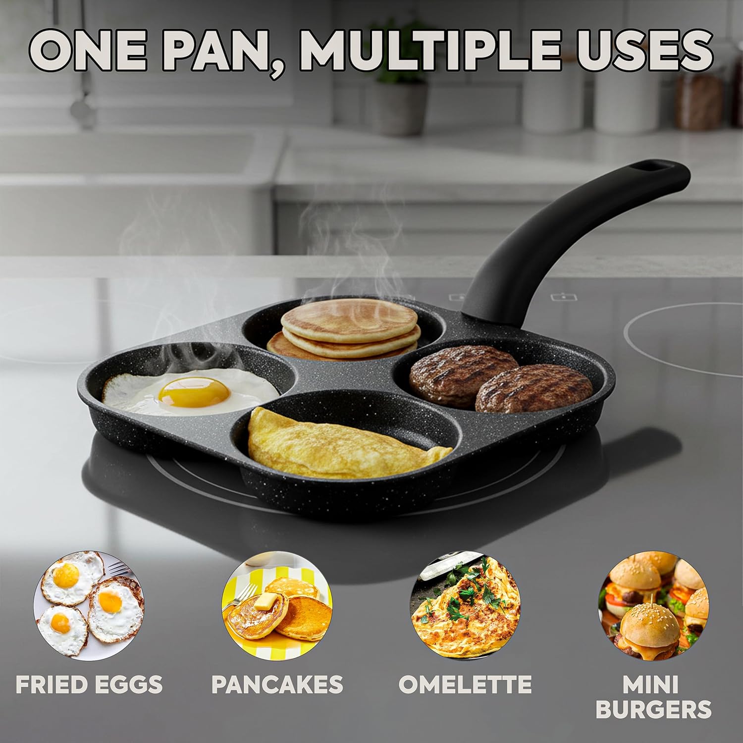 Crepe Pan Nonstick - Wajan Penggorengan Telur Anti Lengket, Wajan