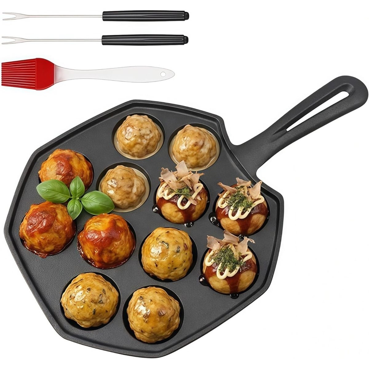 Wajan Takoyaki Besi Cor 12 Lub - Takoyaki Pan Cast ulasan dan harga
