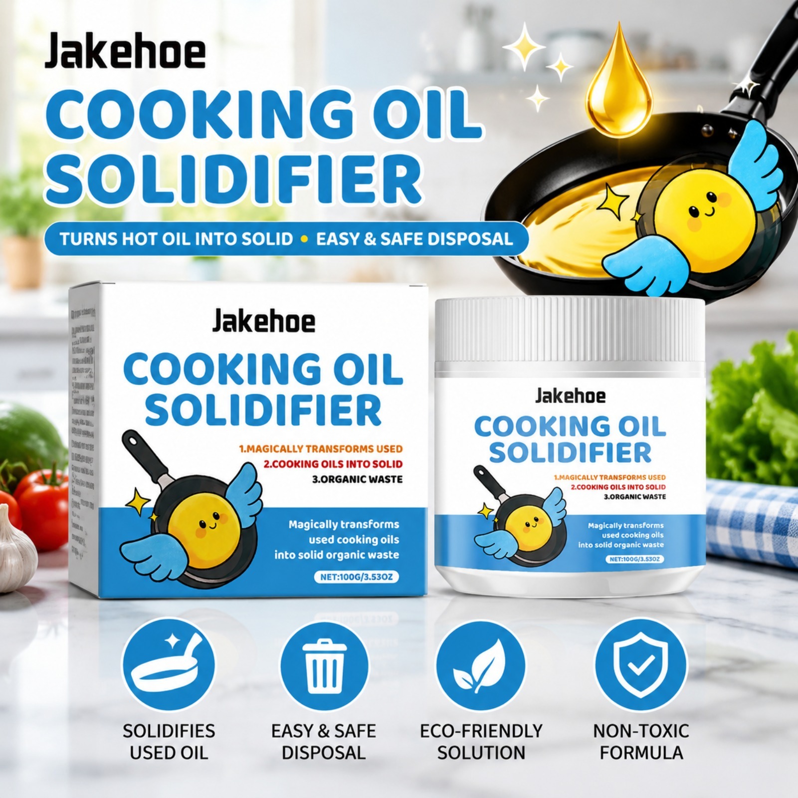Bubuk Pengental Minyak Goreng  - Home Cooking Oil Disposal ulasan dan harga
