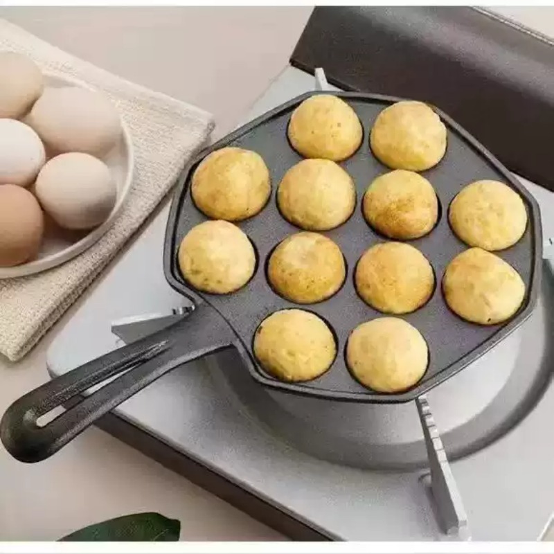 Wajan Telur Anti Lengket dari  - Takoyaki Pan Cast ulasan dan harga