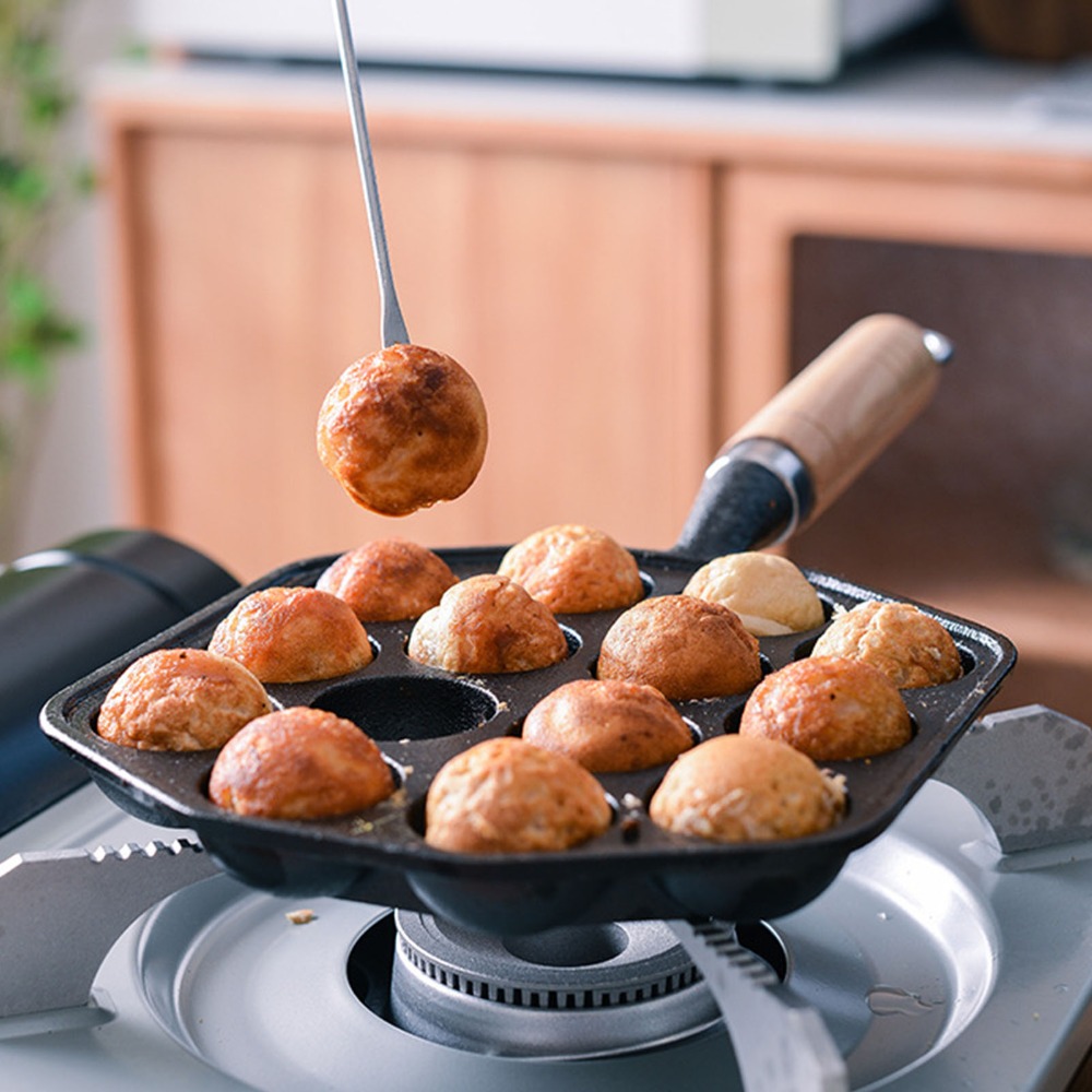 Pembuat Takoyaki Besi Cor Anti - Takoyaki Pan Cast ulasan dan harga