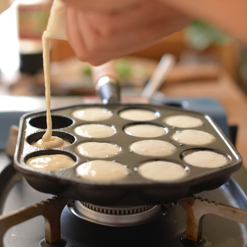 12/14 Lubang Takoyaki Pan Pega - Takoyaki Pan Cast ulasan dan harga