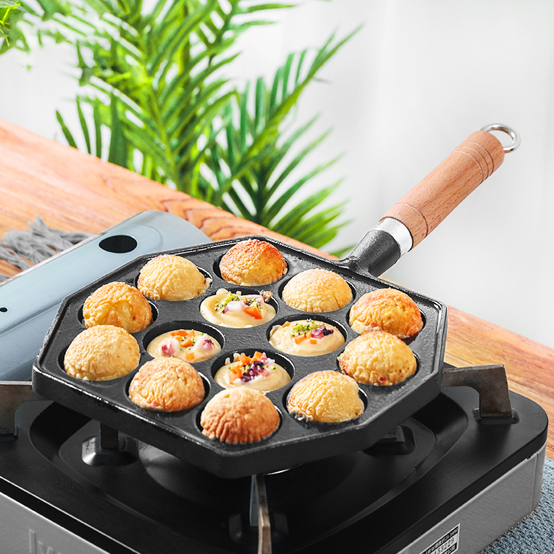 12/14 Lubang Takoyaki Pan Pega - Takoyaki Pan Cast ulasan dan harga